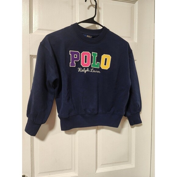 Polo Ralph Lauren Girl Corduroy-Logo Fleece Sweatshirt Size Small - Picture 3 of 5